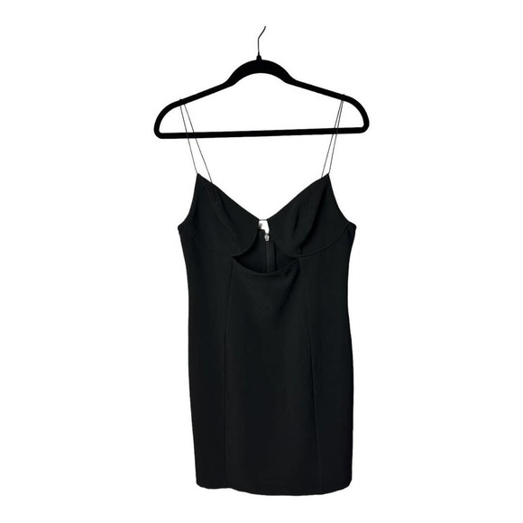 TOPSHOP Spaghetti Strap Cut Out Little Black Mini Dress - Picture 1 of 5